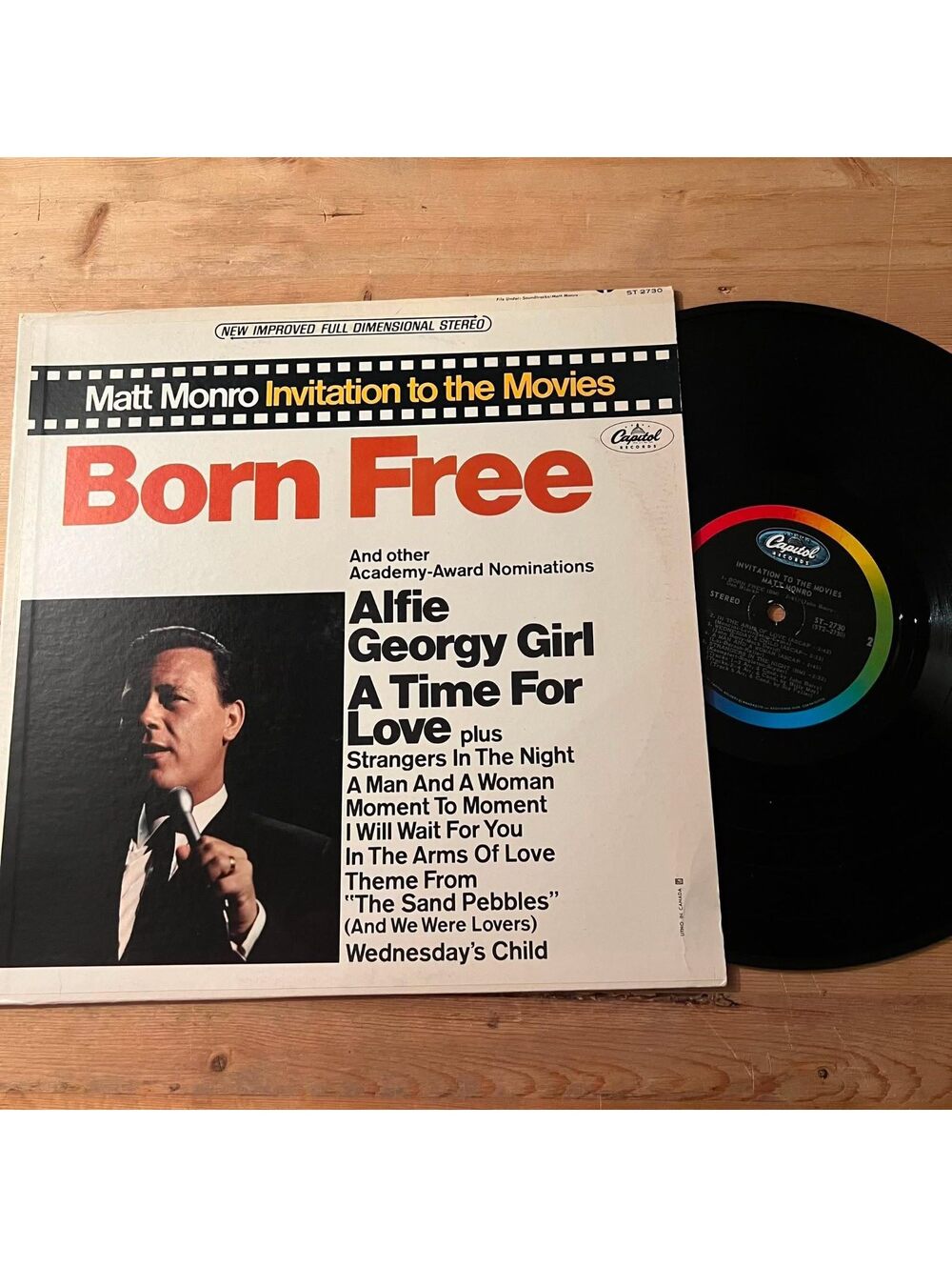 Matt Monro - Invitation to the Movies Born Free 33rpm VG+ VR21